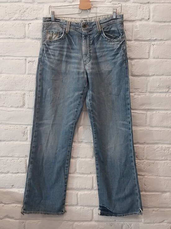 Mavi Other - Mavi Jeans Men’s 32x32 Blue Med Wash Matt Relaxed Straight Leg Whiskering Fade.
